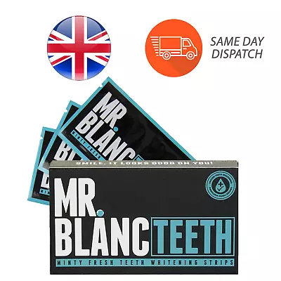 Mr Blanc Teeth Minty Fresh Teeth Whitening Strips 2 Week Supply Sodium Chloride • £4.80