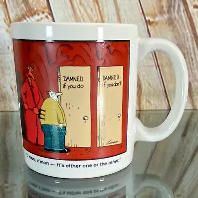The Far Side Gary Larson 1985 Devil Damned If You Do Or Don’t Mug Coffee Cup • $14.50