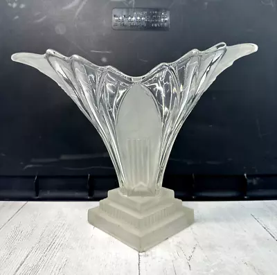 Walther & Sohne Frosted Glass 'Greta' Vase Germany Art Deco Vtg MCM See Photos • £72.29