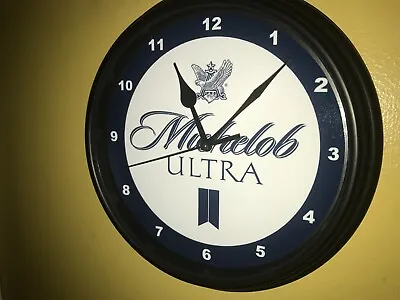 Michelob Ultra Beer Bar Man Cave Clock Advertising Sign • $37.99