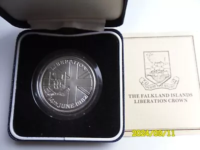 Falkland Islands - Silver Proof Liberation Crown 1982 • £15