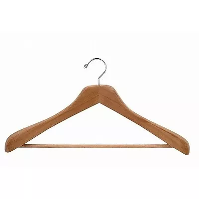 17.4  Cedar Deluxe Wooden Suit Hanger W/Bar Qty1 • $19.42