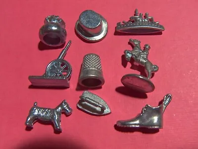 Monopoly   Board Game  Replacement Pieces 9 Tokens  Cannon Iron  Dog Ship Shoe • $3