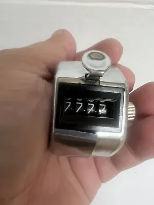 Vintage Hand Tally Counter / Clicker Chrome • $11.99