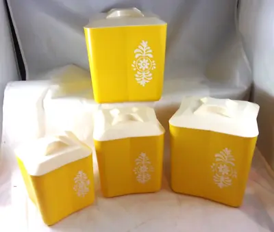 $40 • Buy Vintage 70's Nesting Canister Set - Retro - Yellow