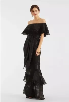 NWT $995 SACHIN & BABI  LILITH Gown Sz 8 NEW Black Dress • £286.37
