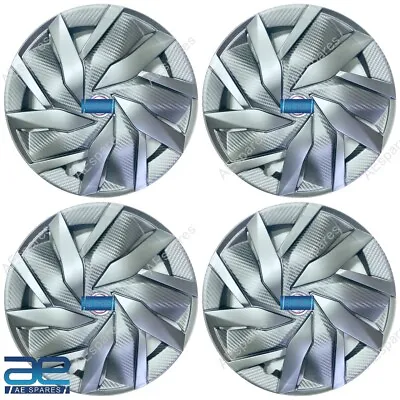 4 Pcs New Wheel Hub Caps Cover Plastic Silver 12-15  For Cars Universal GEc • $171.34