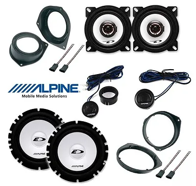 Kit 6 Speakers For OPEL / Vauxhall CORSA D Alpine With Adapters And Spacer Rings • £126