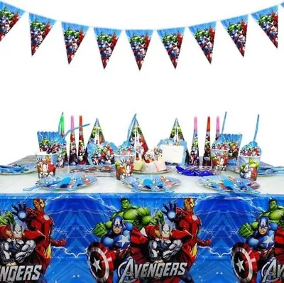 130 Pcs The Avengers Birthday Party Set • $17