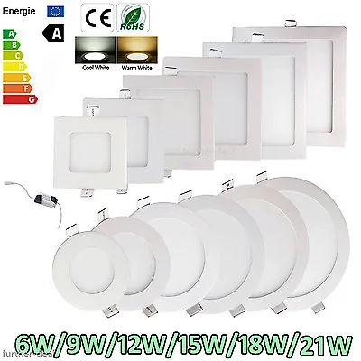 Dimmable Epistar Recessed LED Panel Light 9W 12W 15W 18W 21W Ceiling Down Lights • $172.69