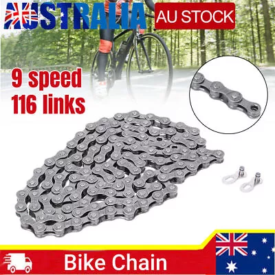 Bike Chain Steel Bicycle Chain 6/7/8 Speed Chain 116 Links For Mountain  Bicycle • $13.99