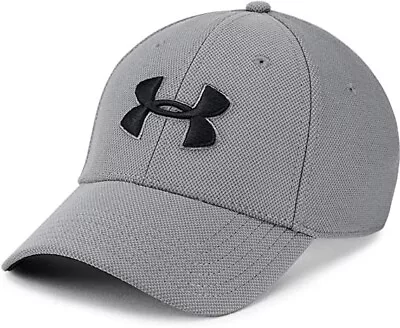 Under Armour Men's Blitzing 3.0 Cap Hat Graphite Grey Size S-M Stretch Fit NEW • £11.95