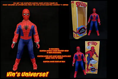 Custom 8  Mego Scale Danny Seagren Electric Company Spider-Man Action Figure #2 • $174.99