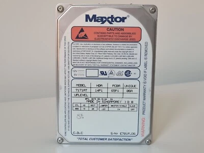 £35 • Buy Maxtor 7171AT 164 MB Internal IDE HDD PATA Hard Disk Drive - Vintage Retro