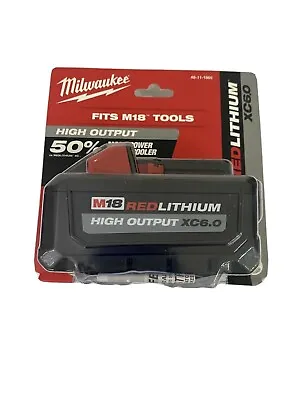 GENUINE Milwaukee 48-11-1865 18V 6.0 AH Battery M18 High Output NEW IN PACKAGE • $70.90
