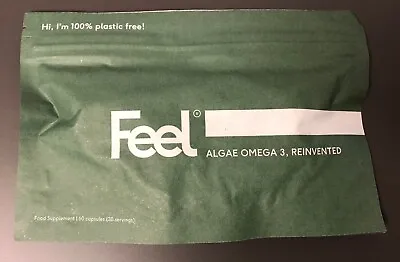 FEEL - Algae Omega 3 Vegan Supplements 60 Capsules. NEW SEALED POUCH. EXP:06/24 • £9.99