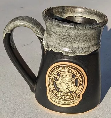 Maryland Renaissance Festival Mead/Beer Tankard 2016 Mug Art Pottery Drip Glaze • $14