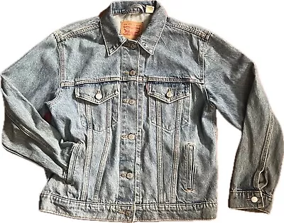 Levi Strauss & CO. Red Tag Trucker Denim Jeans Jacket Men's L Blue Water Less • $29.75