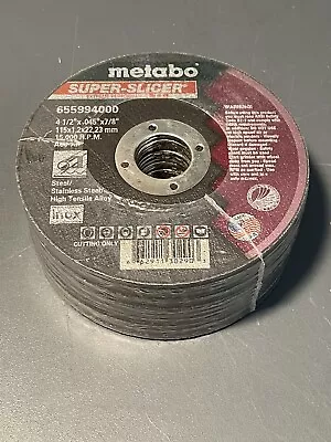 25 Count Metabo 655994000 Cutting Wheels Type 1 Super Slicer 4-1/2  Dia. New • $47.50