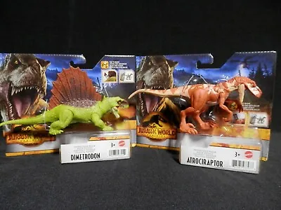 2/Set Jurassic World Dominion Ferocious Pack Dimetrodon & Atrociraptor Dinosaurs • $14.99