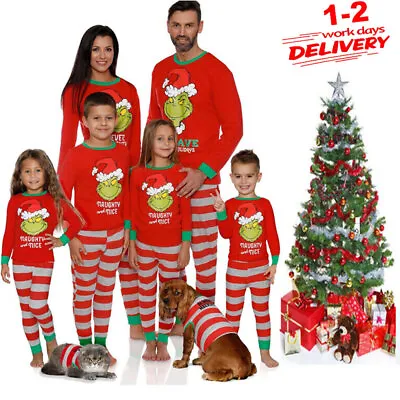 £11.65 • Buy Family Matching The Grinch Christmas Pyjamas Womens Mens Kids PJs Set Gifts 2022