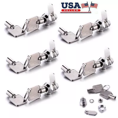 6X 12mm Cylinder Cam Key Locks Tool Box File Cabinet Desk Drawer W/12 Same Keys • $16.14