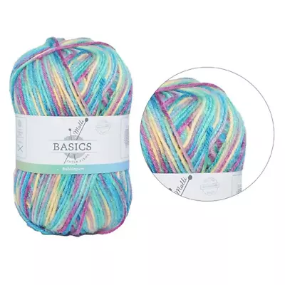 10x Knitting Yarn 100g Craft Ball Wool Soft Crochet Bubble Gum Multi Colour Yarn • $44.95