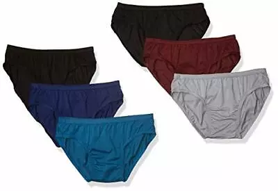 Hanes ~ 6-Pair Mens Tagless Bikini Underwear Multicolor Cotton Modal ~ M • $30.83