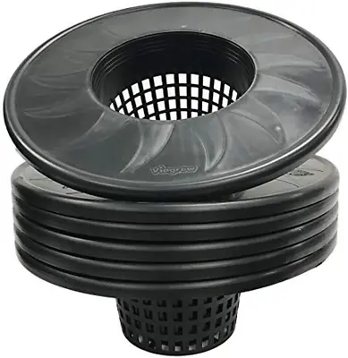 6 Inch Wide Lip Bucket Basket Lid 6 Pack 5 35 Gallon DWC Bucket Net Pots New • $45.44