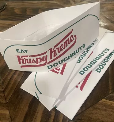 5-NEW Krispy Kreme Doughnuts Paper Hat Cap Great For Parties • $4.99