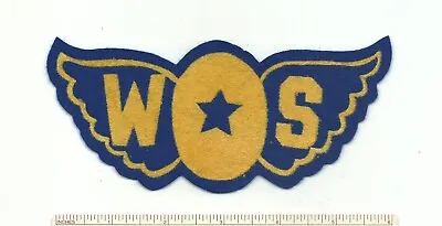 Dp Blue Felt Wings W S Patch Aviation Star Badge Insignia Advertising !!!!!!!!!! • $2.25