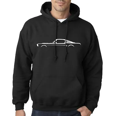 1965 Ford Mustang Silhouette Hoodie Racing Performance 302 American Muscle  • $28.99