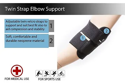£3.99 • Buy Body-Plus Elbow Support Brace Adjustable Tennis Golfers Strap Lateral Pain Syndr