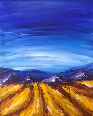 LONG VALLEY  By Mark Kazav  Abstract Modern CANVAS Original Oil Painting NR34T4F • $99