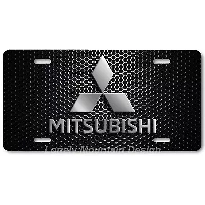 Mitsubishi Inspired Art Gray On Mesh FLAT Aluminum Novelty License Tag Plate • $19.99