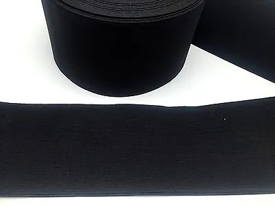 8inch WIDE BLACK ELASTIC 200MM WOVEN ELASTIC BLACK X1METRE BEST QUALITY • £6.99