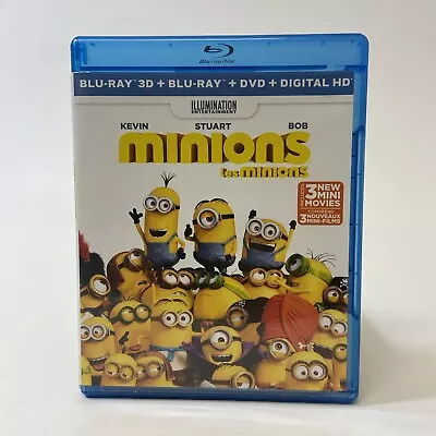 Minions Movie (Blu-ray 3D DVD 2015 3-Disc Set) Canada Bilingual Tested! • $8.69