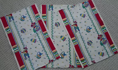 3 Vintage Mexican Theme Kitchen Hand Towels Red Blue Green • $18