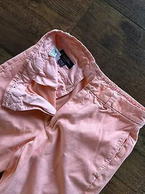 Brooks Brothers Pants Mens 30x30 Hudson Cotton Coral Bright Pink Flat Chino • $19