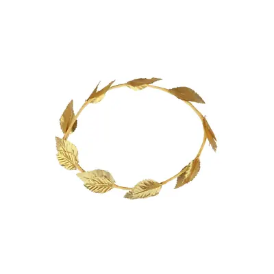 Roman Greek God Gold Leaf Laurel Wreath Headpiece Toga Fancy Dress New • £1.49