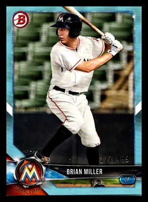 2018 Bowman Prospects Sky Blue Brian Miller /499 #BP60 Miami Marlins • $1.57