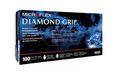 Microflex Diamond Grip Powder-Free Latex Glove Medium White (100/ Box) • $20.95