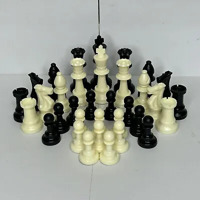 Chess Set With Vinyl Roll-up Board Plastic Pieces Felt Bottom & Bag Carry Case • $26.95