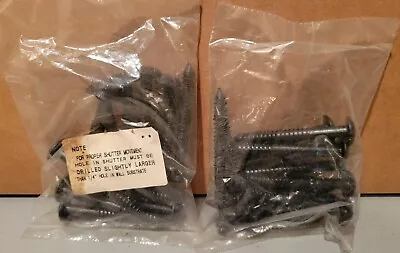 2 Packs Of 12 Black Shutter Fasteners Exterior Vinyl Shutters 3  24 Total Screws • $15.39