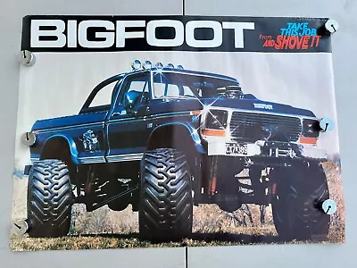 Vintage BIGFOOT Monster Truck Poster  Take This Job And Shove It  Movie 1980 • $149.99