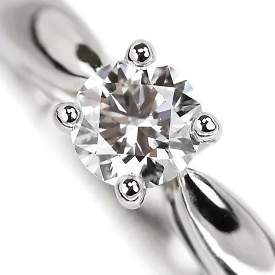 Van Cleef & Arpels Bonheur Diamond Pt950 US Size No. 4.5-5 Ring Pre-Owned B0201 • $3038.75