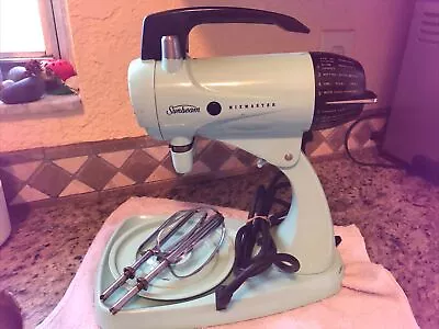 Vintage Sunbeam 10 Speed Mixmaster Blue Turquoise Teal • $60