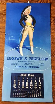 1944 Rolf Armstrong Pin-up Calendar Sample Titled  Hi Neighbor!  (22 X45 1/2 ) • $16.66