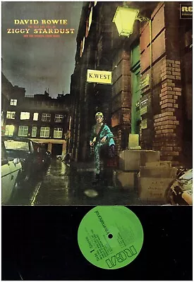 David Bowie Ziggy Stardust 1972 Vinyl Album Rca Green Label • £14.23