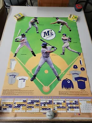 Seattle Mariners Ken Griffey Jr. Baseball MLB 1992 Schedule Poster 24x36  • $18.98